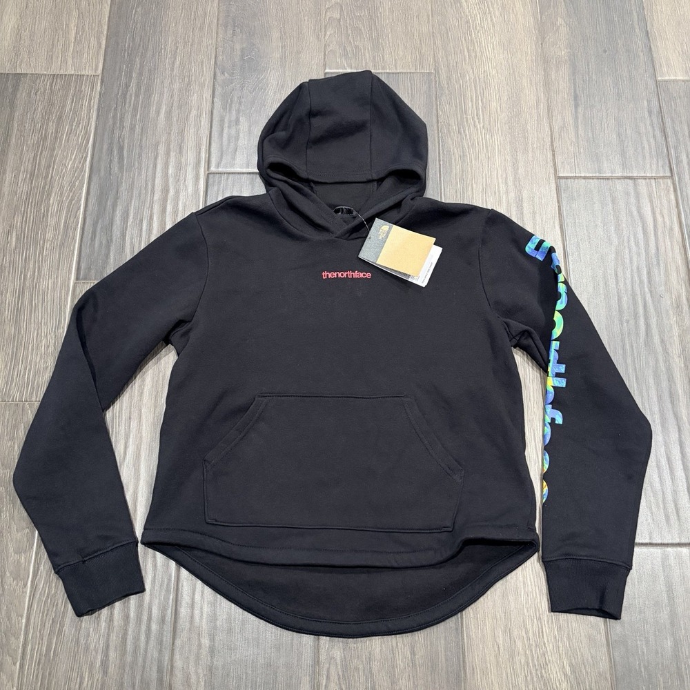 The North Face Camp Fleece Pullover TeenGirls Hoodie Black 2XL  Spell Out -  NWT